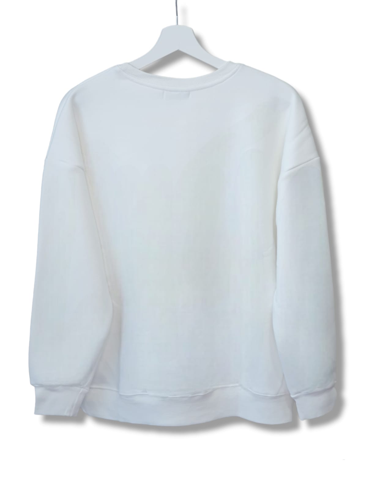 Plain white oversized online sweatshirt